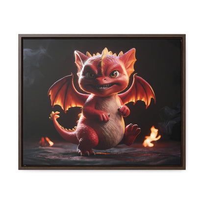 "Fiery Little Guardian" - Gallery Canvas Wraps, Horizontal Frame