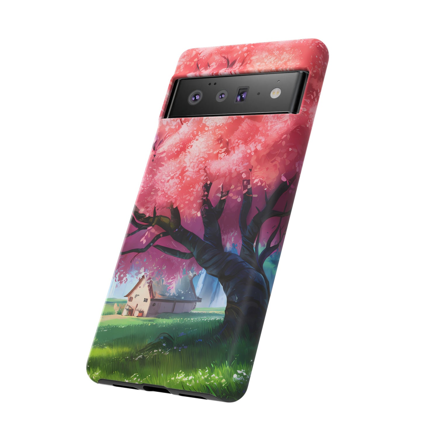 Idyllic Cherry Blossom and a Hut - Smartphone Tough Cases