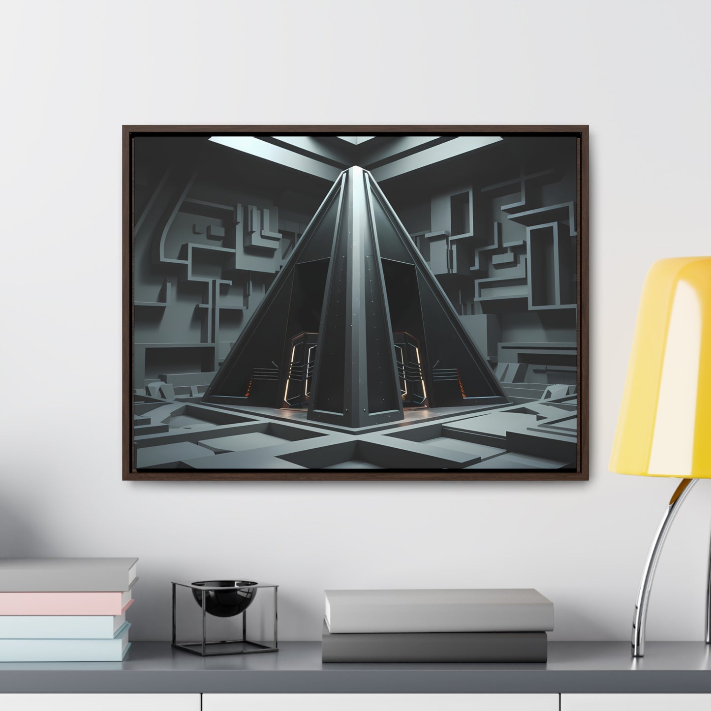 Sanctum of the Obsidian Pyramid - Gallery Canvas Wraps, Horizontal Frame