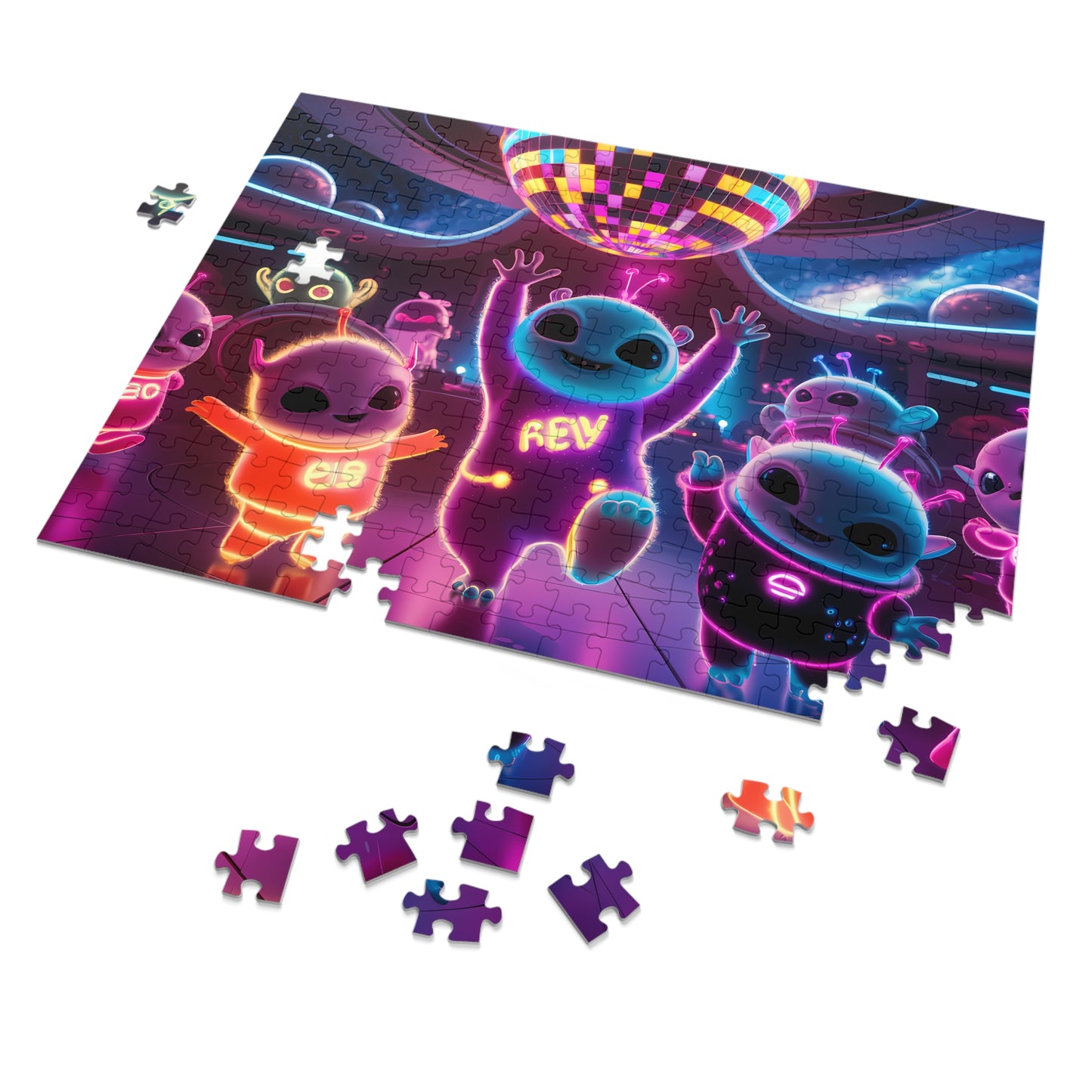 Galactic Neon Dance Party - Jigsaw Puzzle (30, 110, 252, 500,1000-Piece)