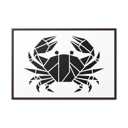 Geometric Crab Design - Gallery Canvas Wraps, Horizontal Frame