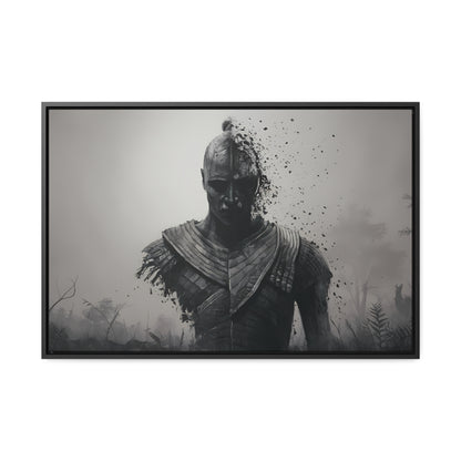 "Fragmented Warrior" - Gallery Canvas Wraps, Horizontal Frame