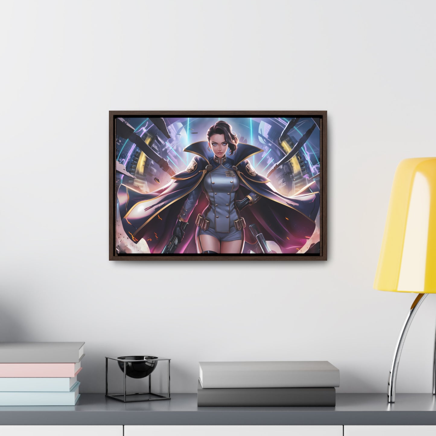 Commander of the Neon Storm - Gallery Canvas Wraps, Horizontal Frame