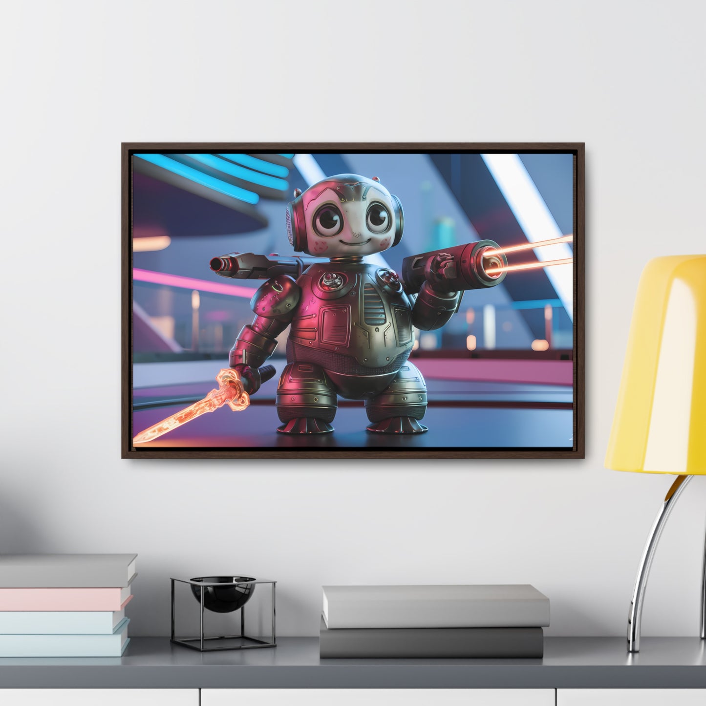 Galactic Guardian Bot - Gallery Canvas Wraps, Horizontal Frame