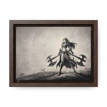 Warrior of the Twilight Plains - Gallery Canvas Wraps, Horizontal Frame