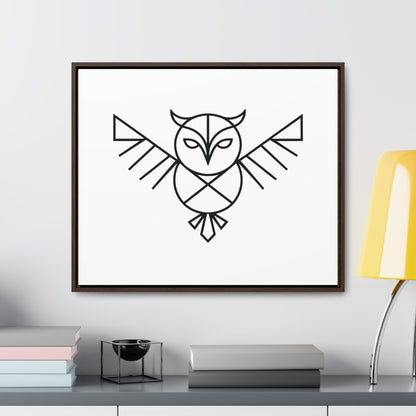 Geometric Owl Symbol - Gallery Canvas Wraps, Horizontal Frame