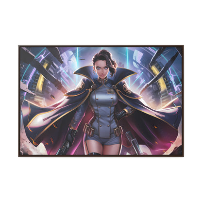 Commander of the Neon Storm - Gallery Canvas Wraps, Horizontal Frame