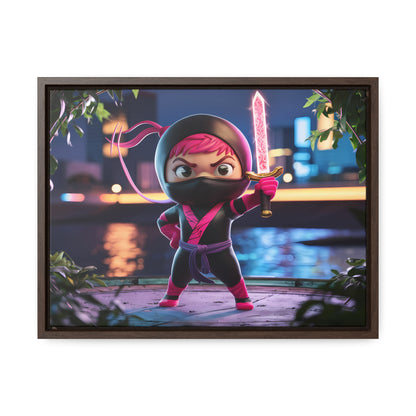 Blade of the Pink Ninja - Gallery Canvas Wraps, Horizontal Frame