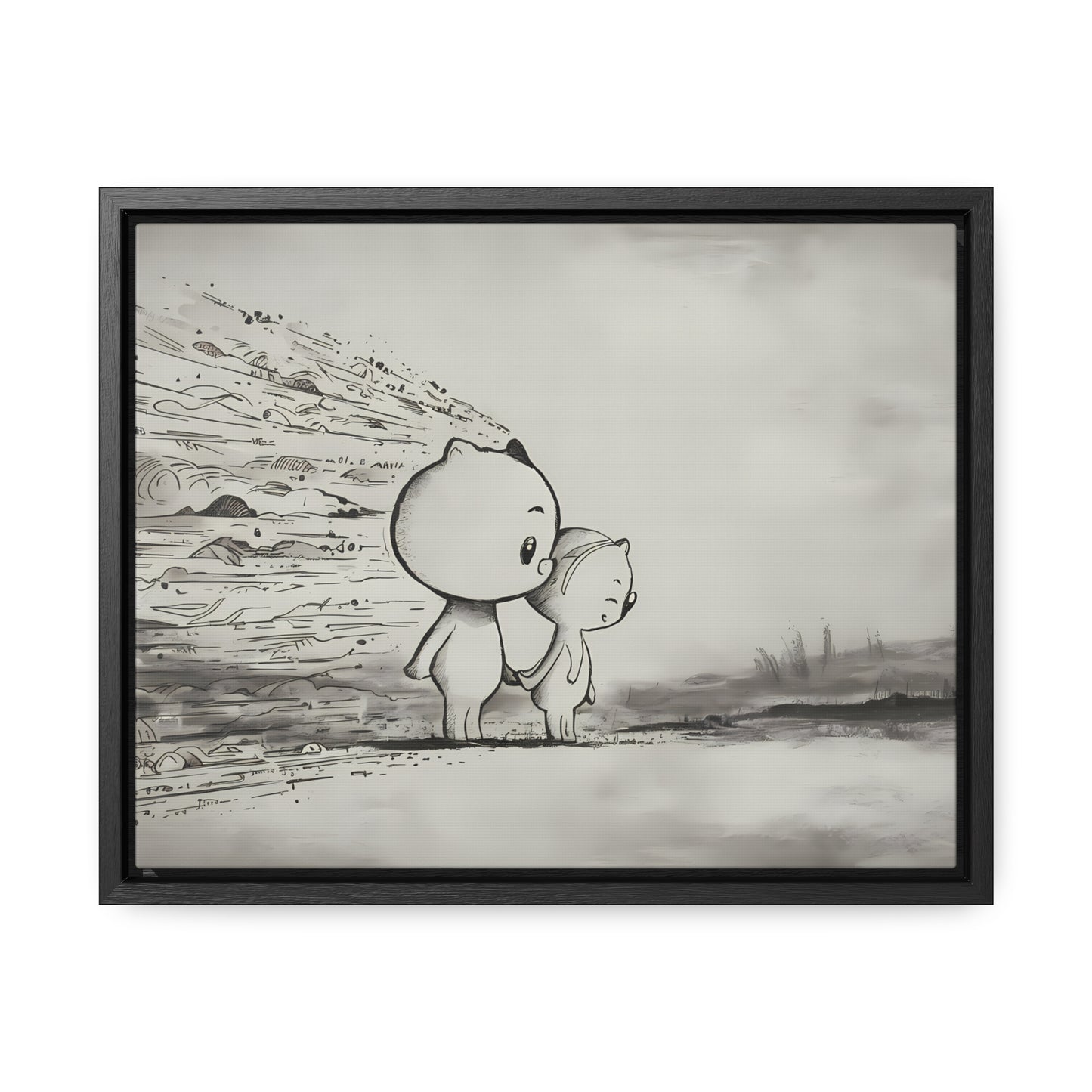 "Together Through the Storm" - Gallery Canvas Wraps, Horizontal Frame