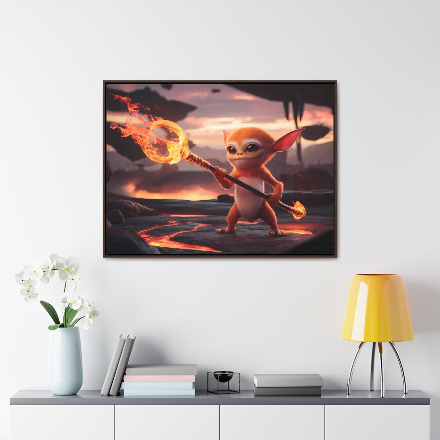 "Guardian of the Flame" - Gallery Canvas Wraps, Horizontal Frame