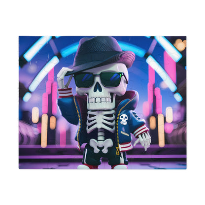 "Skull Swag in Neon City" - Jigsaw Puzzle (30, 110, 252, 500,1000-Piece)