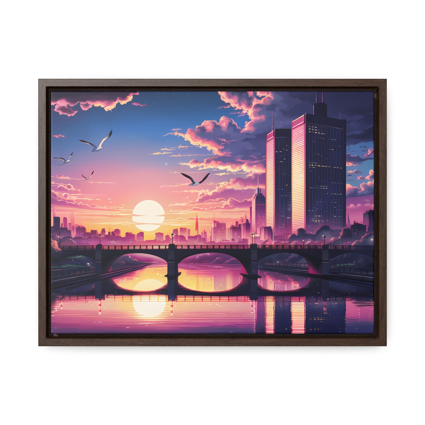 Twilight Reflections - Gallery Canvas Wraps, Horizontal Frame