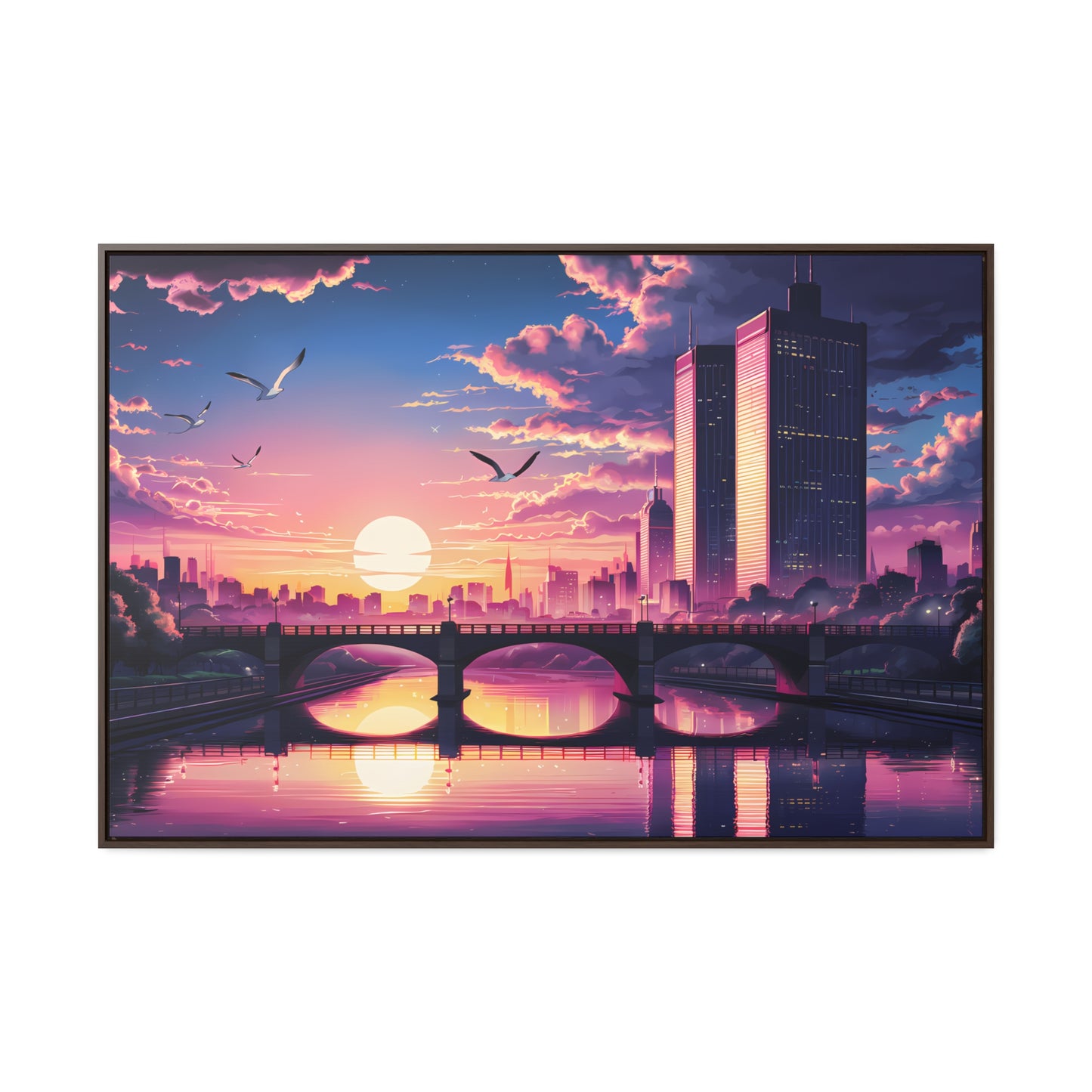 Twilight Reflections - Gallery Canvas Wraps, Horizontal Frame