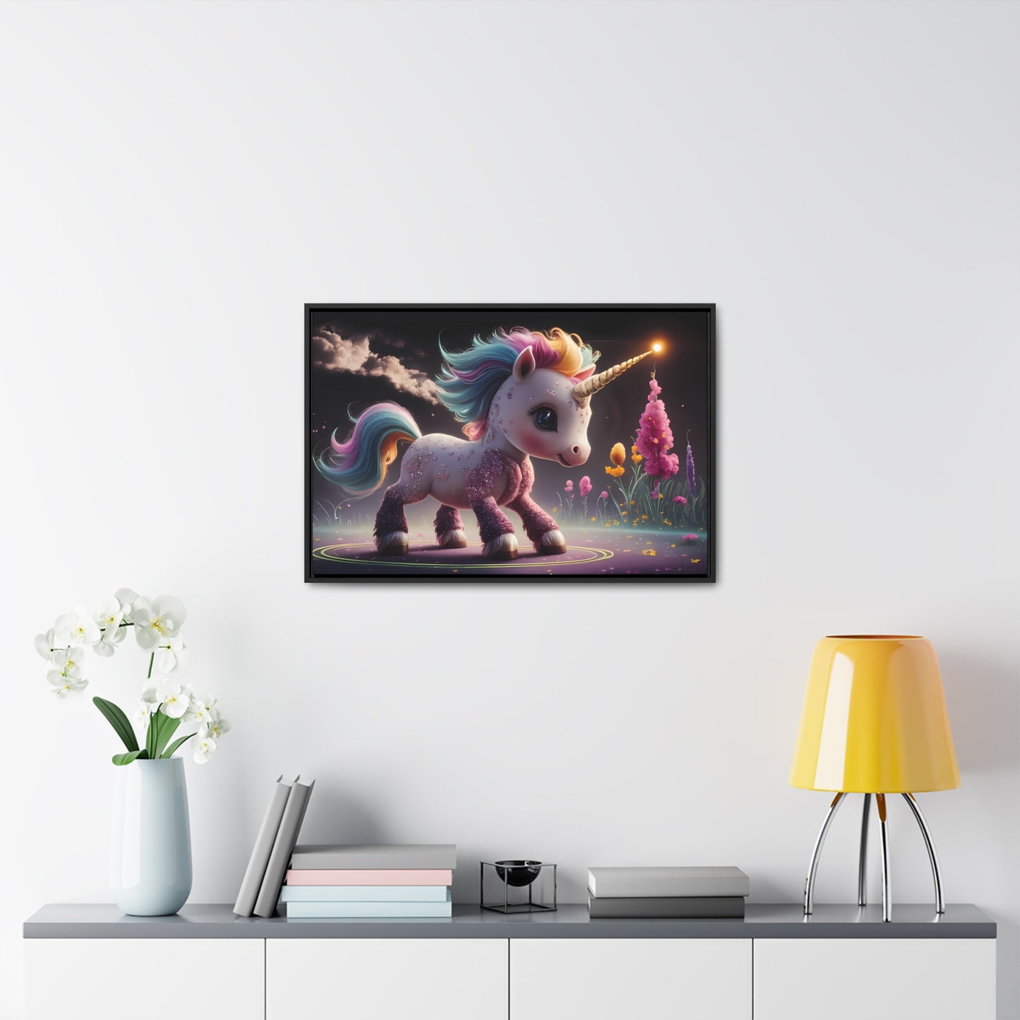 "Twilight Spark of the Enchanted Meadow" - Gallery Canvas Wraps, Horizontal Frame