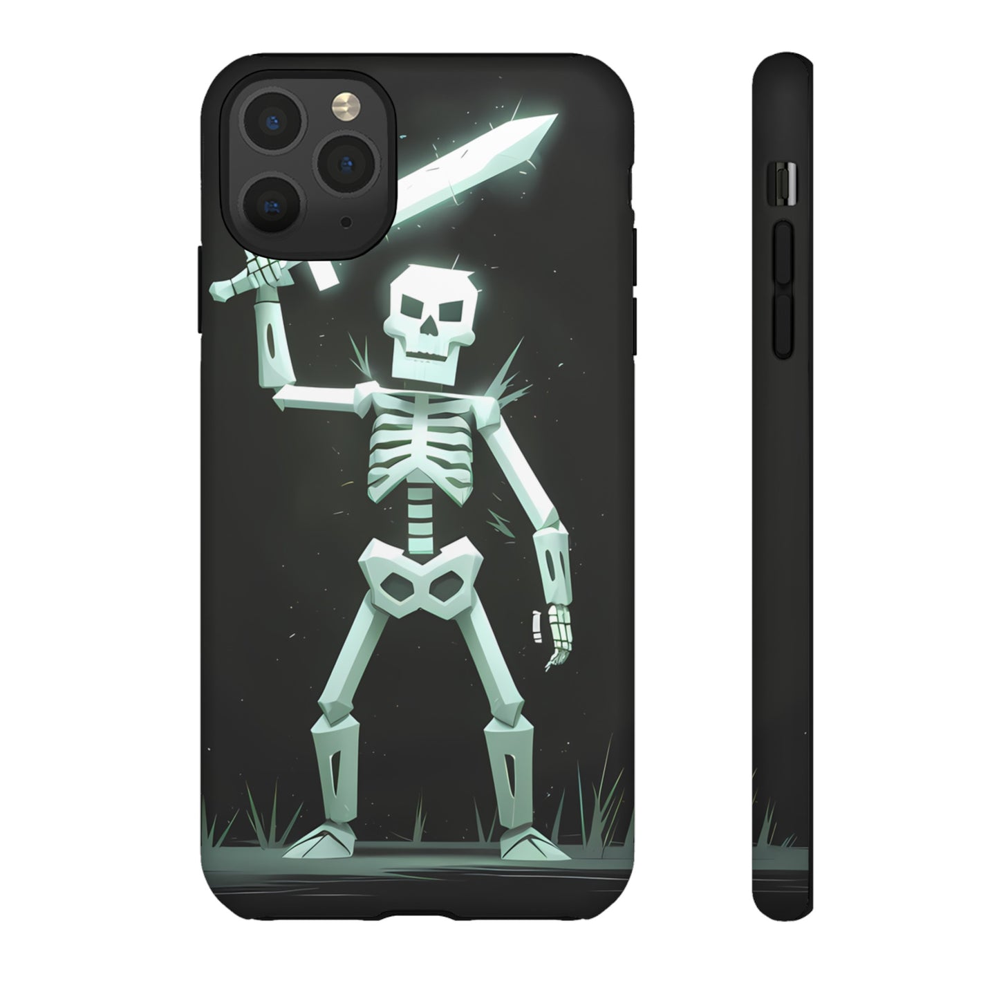 Geometric Skeleton Swordsman - Smartphone Tough Cases