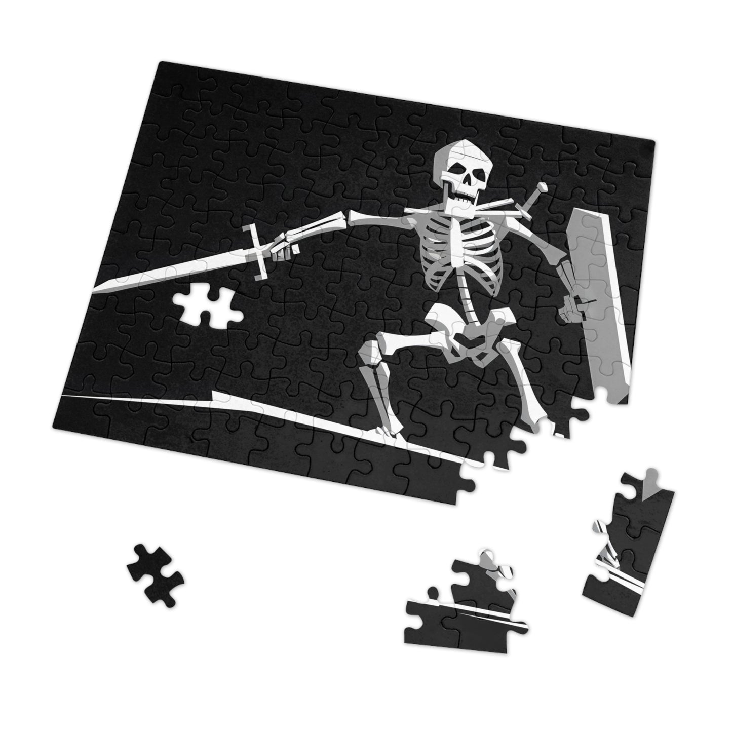 Skeleton Warrior in Battle Stance - Jigsaw Puzzle (30, 110, 252, 500,1000-Piece)