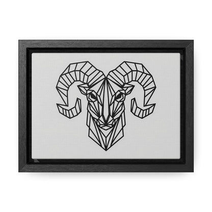 Geometric Ram's Head - Gallery Canvas Wraps, Horizontal Frame