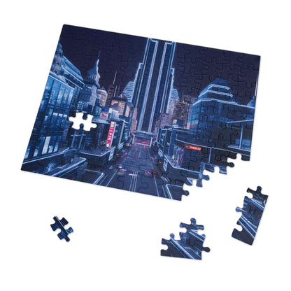 Neon Cityscape at Night - Jigsaw Puzzle (30, 110, 252, 500,1000-Piece)