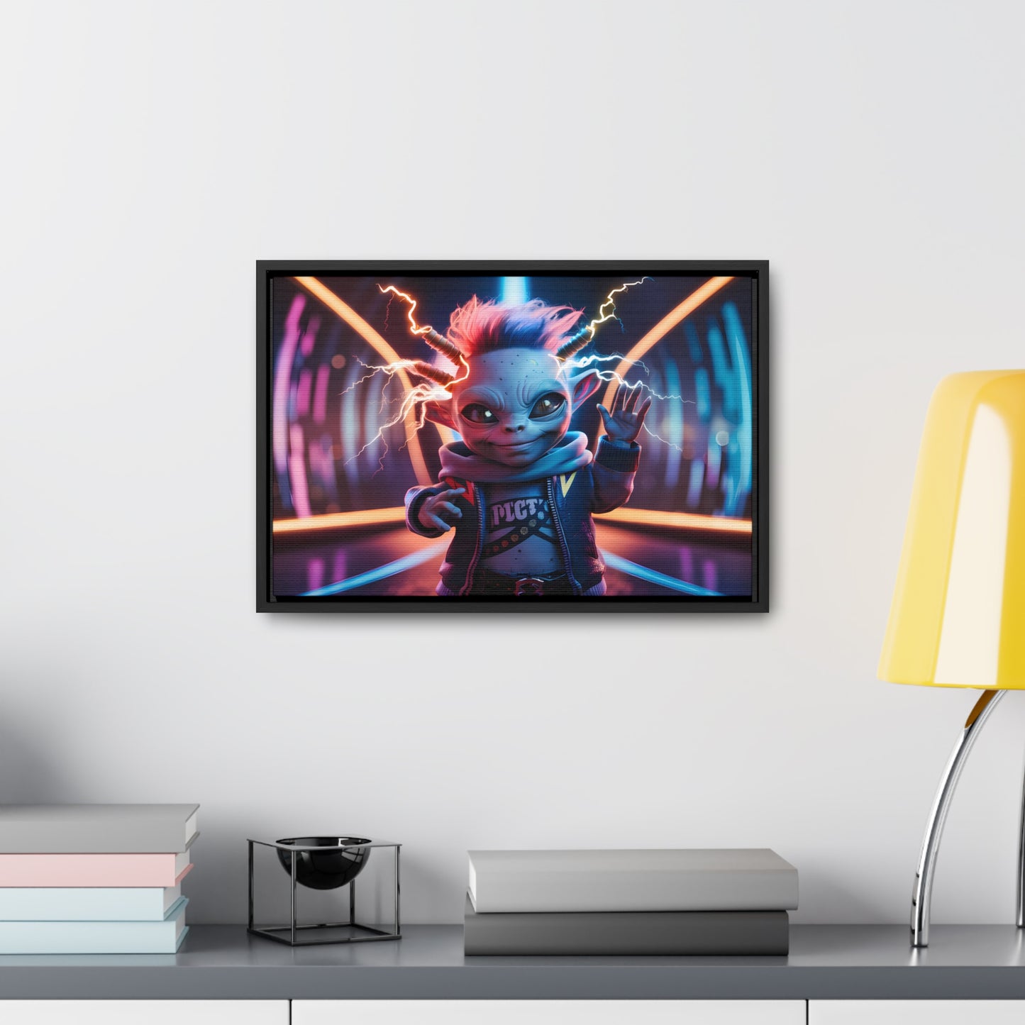 "Neon Spark" - Gallery Canvas Wraps, Horizontal Frame