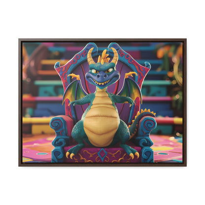 Dragon King on His Throne - Gallery Canvas Wraps, Horizontal Frame