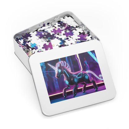 Neon Cyber Unicorn - Jigsaw Puzzle (30, 110, 252, 500,1000-Piece)