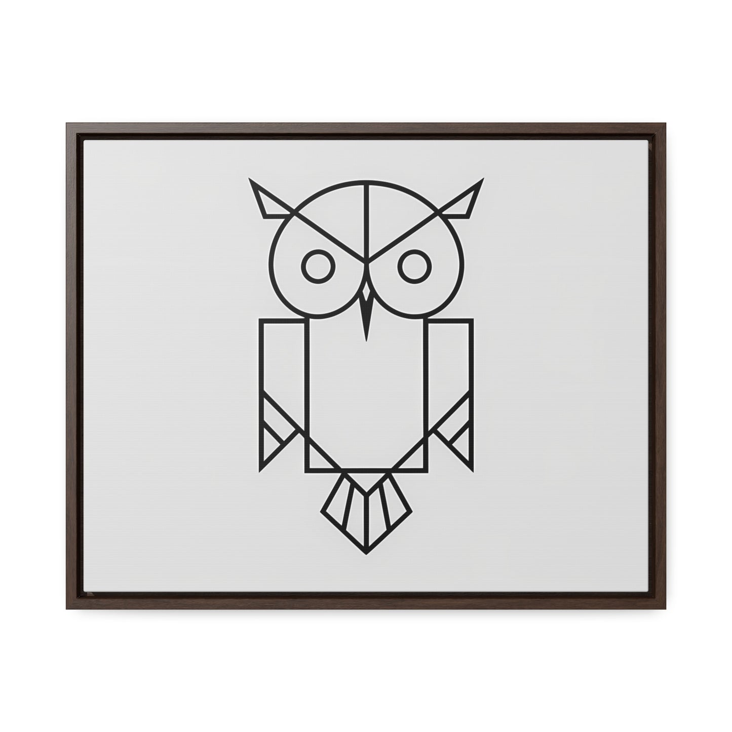 Geometric Owl - Gallery Canvas Wraps, Horizontal Frame