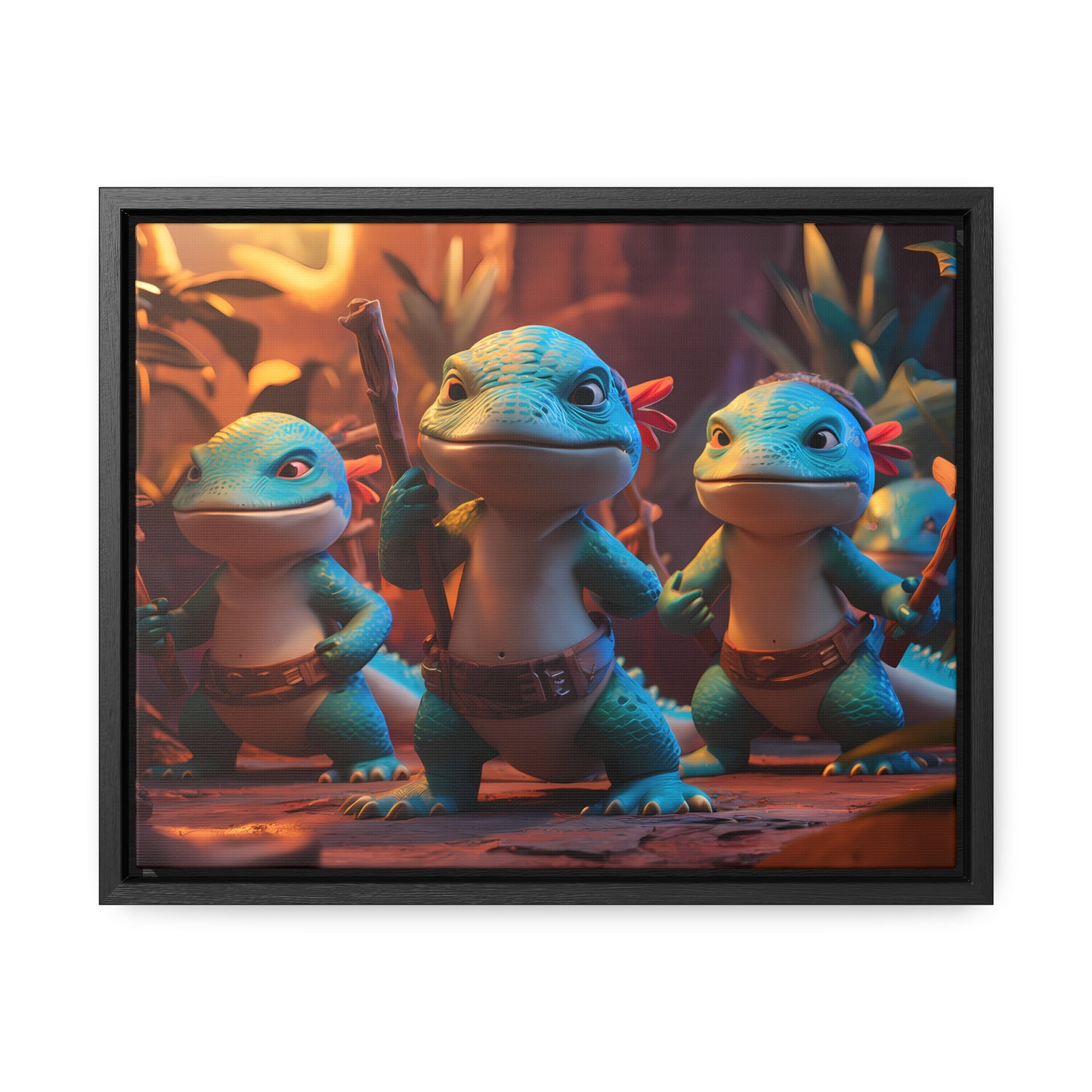 Guardians of the Jungle Tribe - Gallery Canvas Wraps, Horizontal Frame