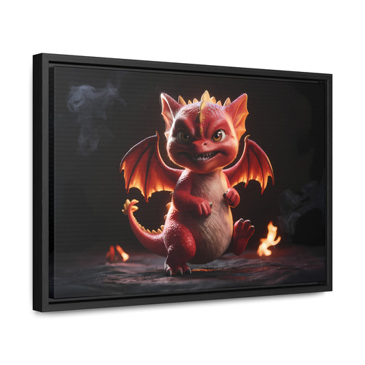 "Fiery Little Guardian" - Gallery Canvas Wraps, Horizontal Frame