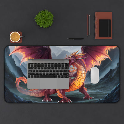 Crimson Sovereign of the Abyss - Desk Mat