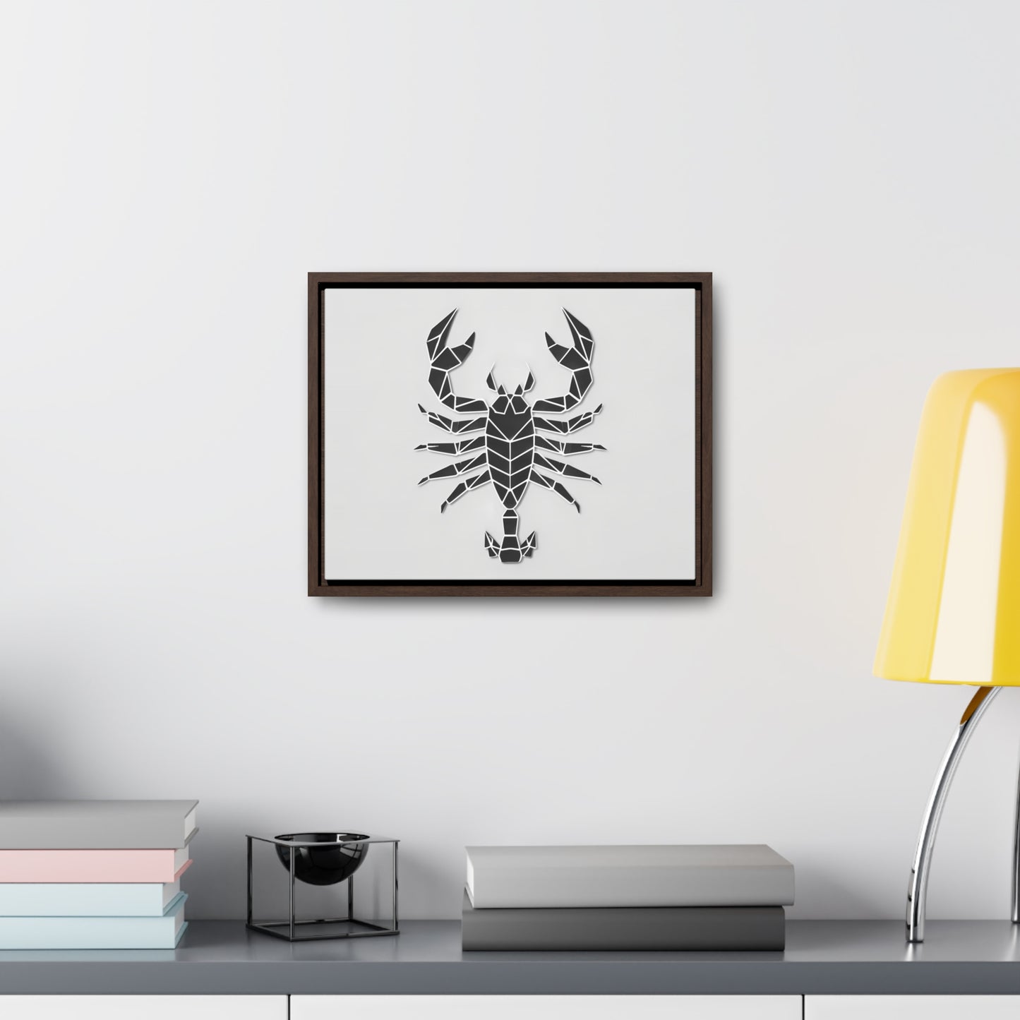 Geometric Scorpion Icon - Gallery Canvas Wraps, Horizontal Frame