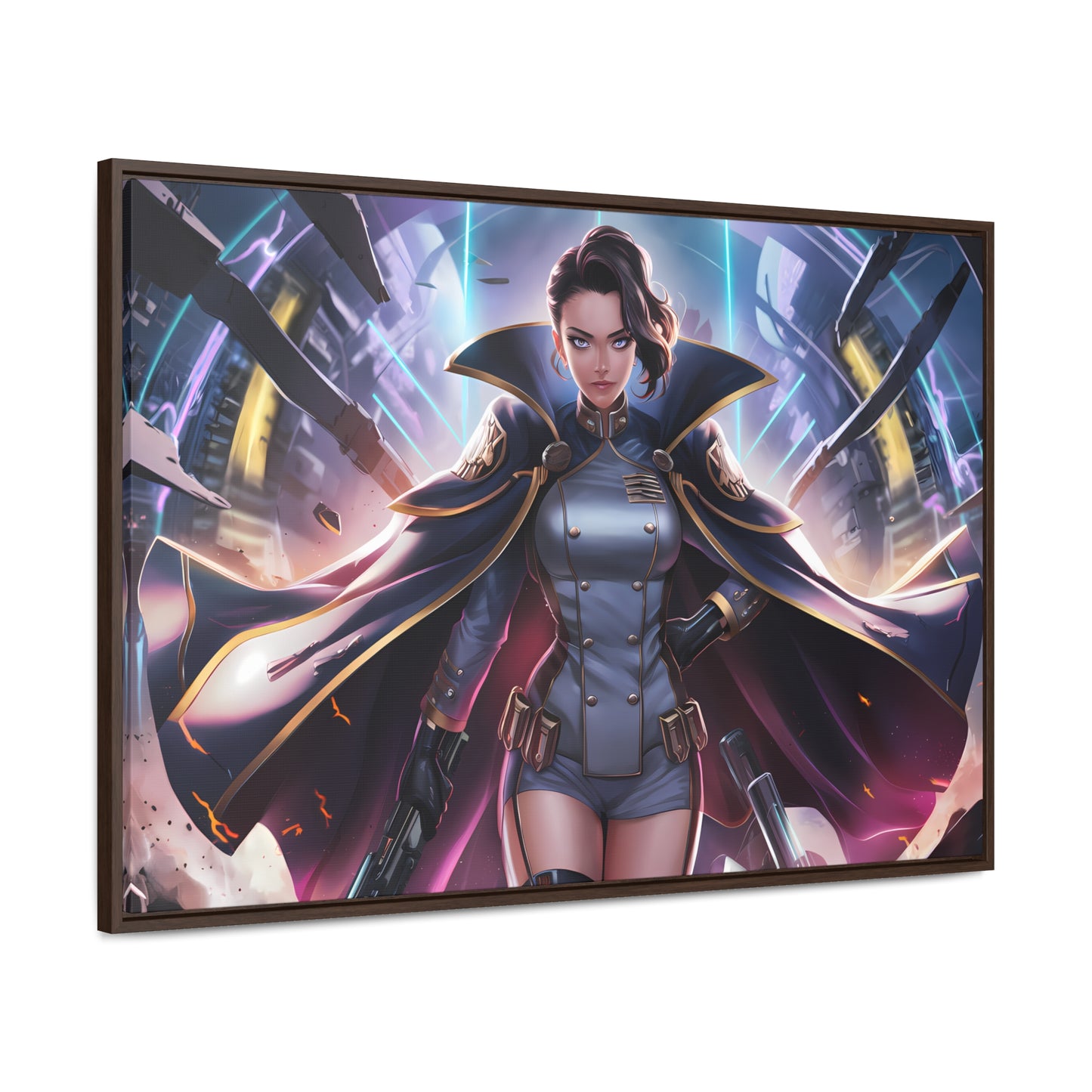 Commander of the Neon Storm - Gallery Canvas Wraps, Horizontal Frame