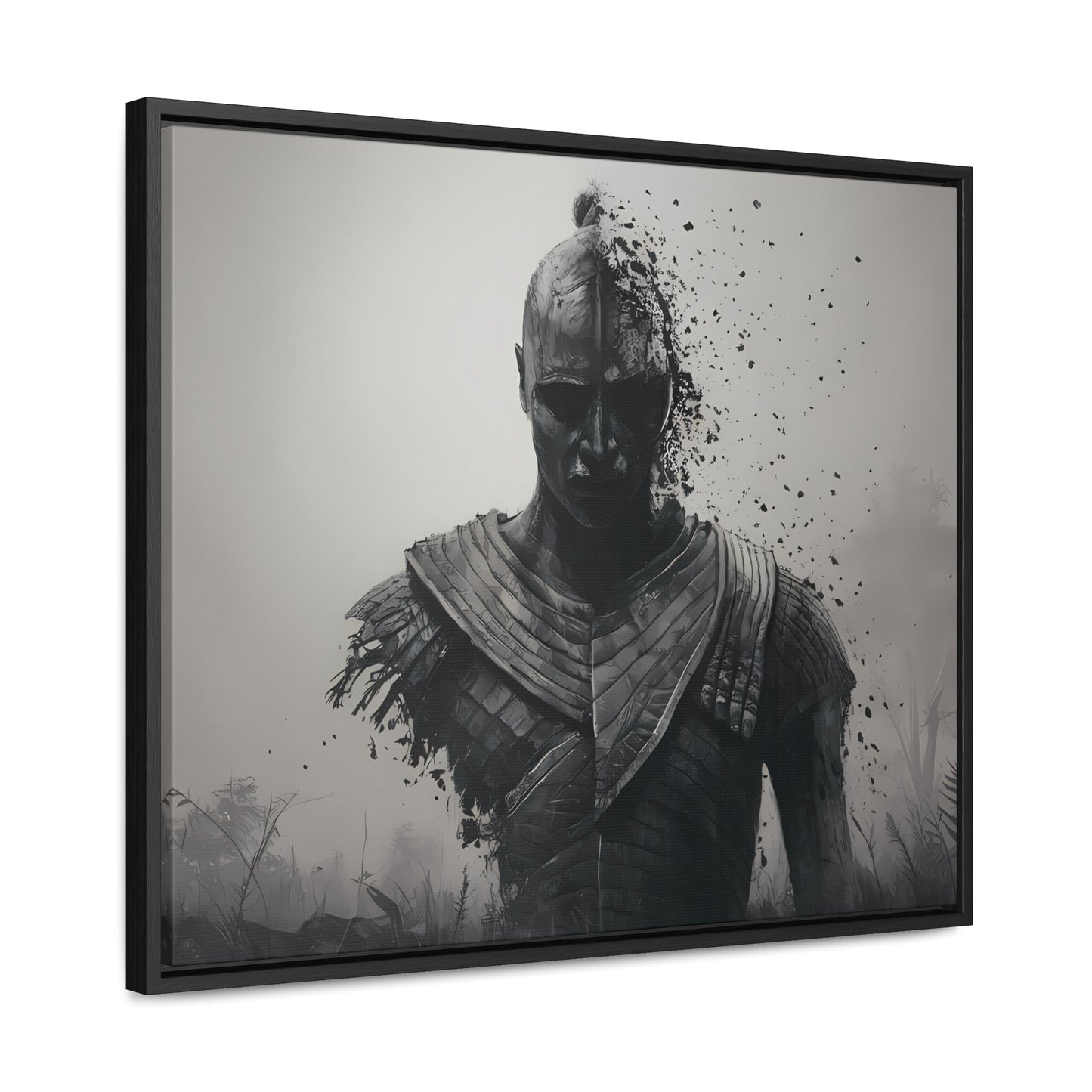 "Fragmented Warrior" - Gallery Canvas Wraps, Horizontal Frame