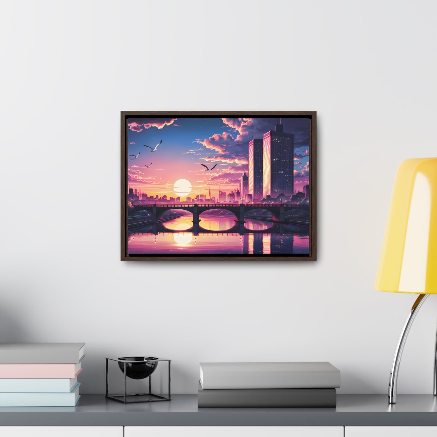 Twilight Reflections - Gallery Canvas Wraps, Horizontal Frame