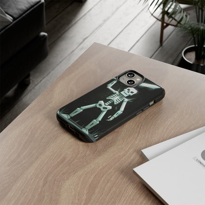 Geometric Skeleton Swordsman - Smartphone Tough Cases