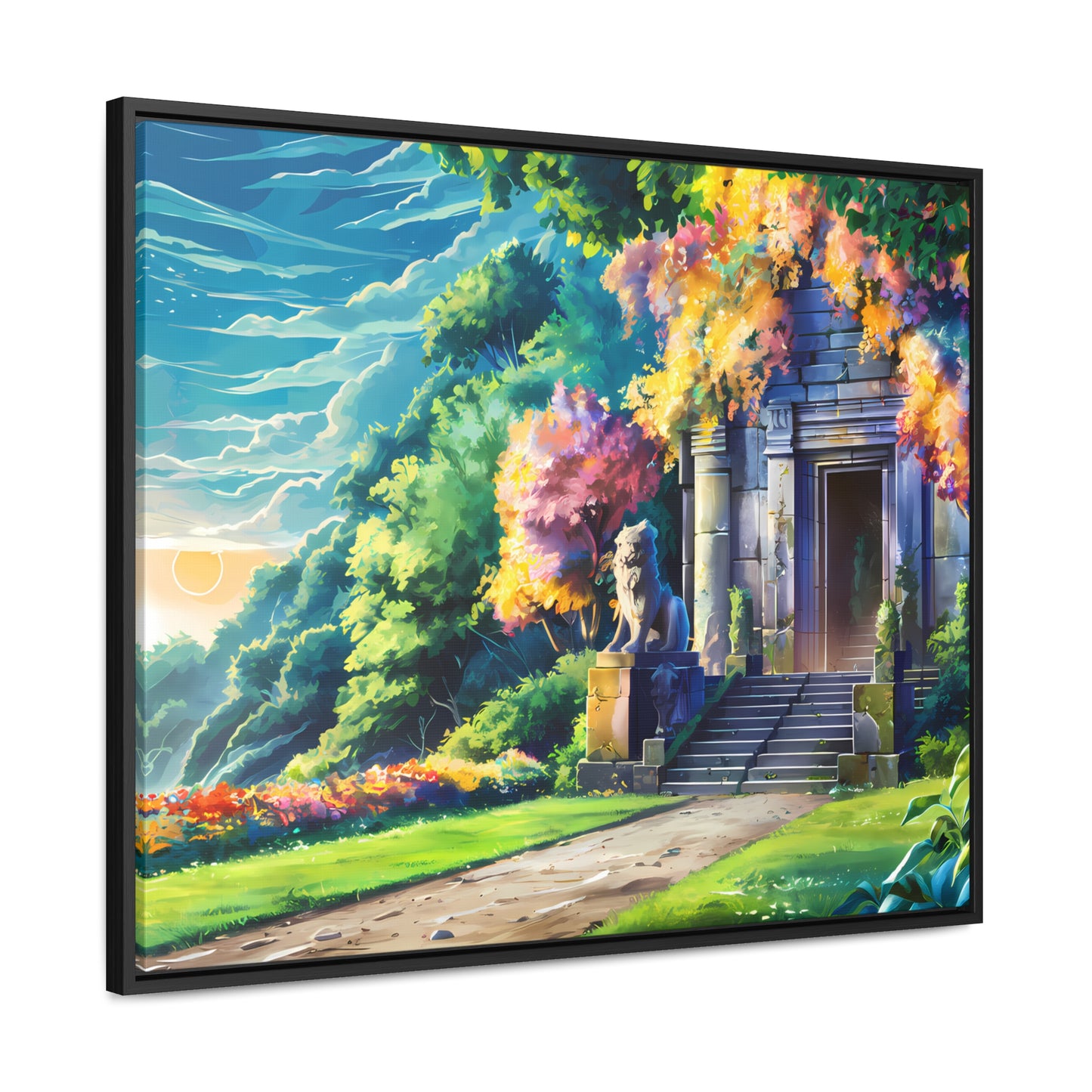 Sanctuary of the Forgotten Dawn - Gallery Canvas Wraps, Horizontal Frame