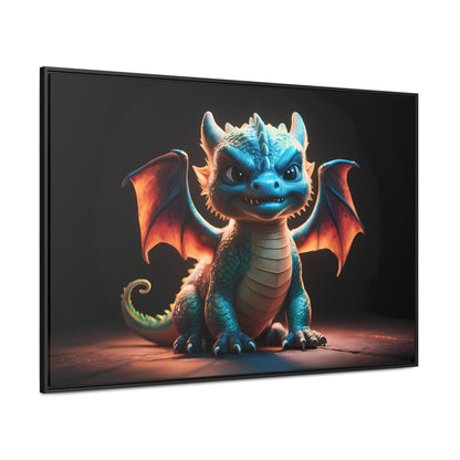 Fierce Baby Dragon Guardian - Gallery Canvas Wraps, Horizontal Frame