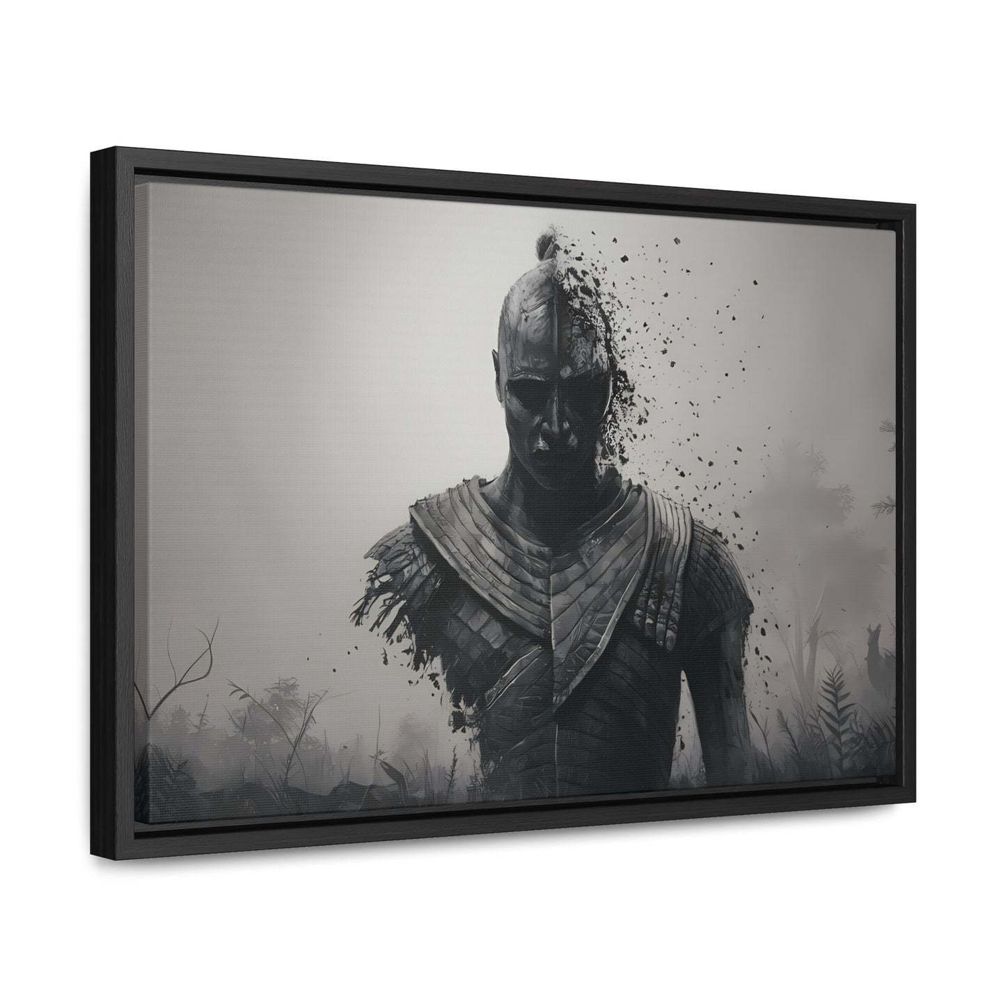 "Fragmented Warrior" - Gallery Canvas Wraps, Horizontal Frame