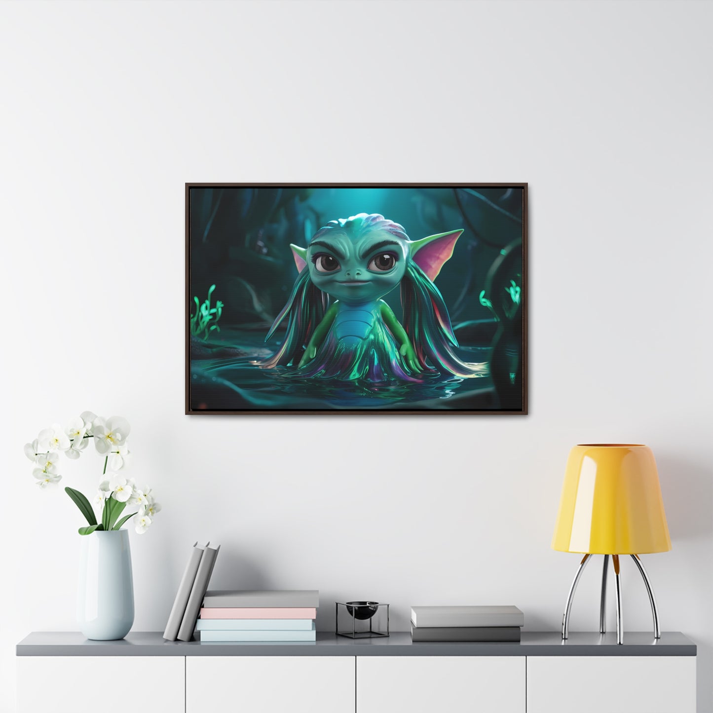 Guardian of the Enchanted Lagoon - Gallery Canvas Wraps, Horizontal Frame