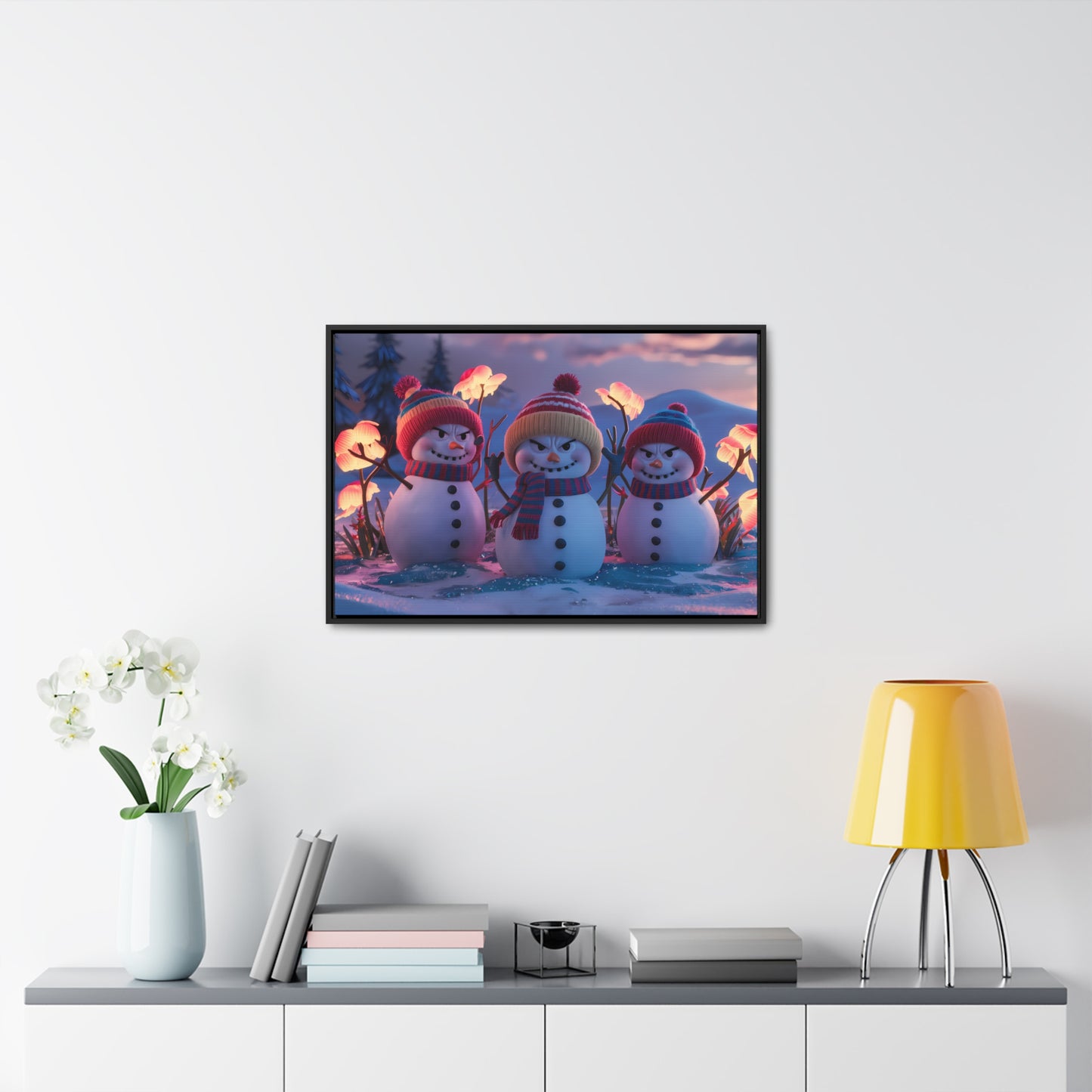 Frosty Troublemakers - Gallery Canvas Wraps, Horizontal Frame