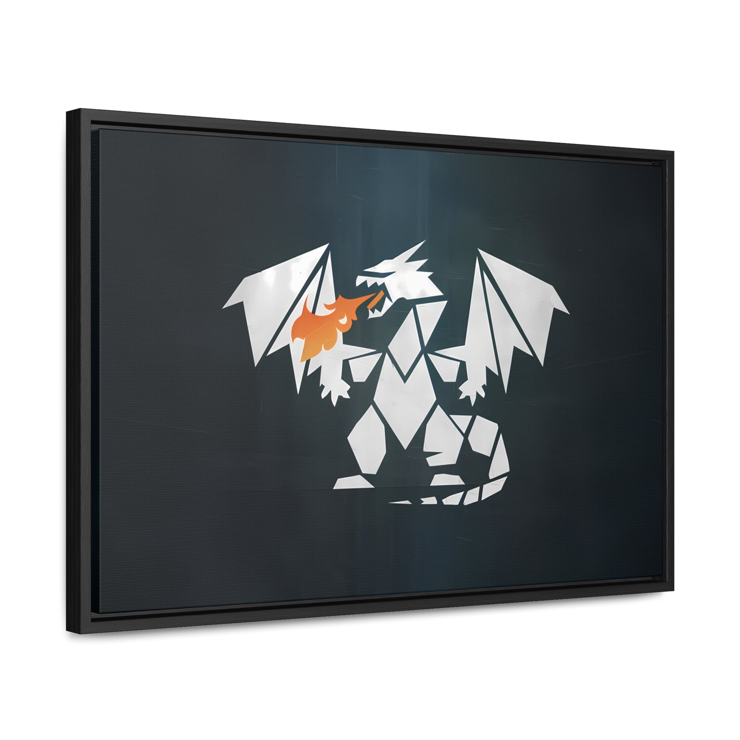 Origami Dragon Flame - Gallery Canvas Wraps, Horizontal Frame