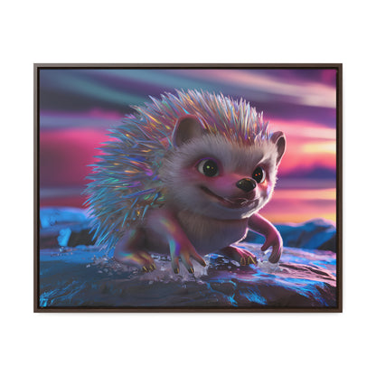 Prismatic Hedgehog at Dusk - Gallery Canvas Wraps, Horizontal Frame