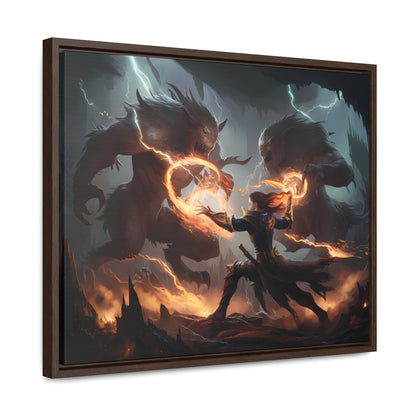 Duel of Thunder and Flame - Gallery Canvas Wraps, Horizontal Frame