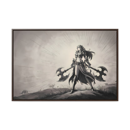 Warrior of the Twilight Plains - Gallery Canvas Wraps, Horizontal Frame