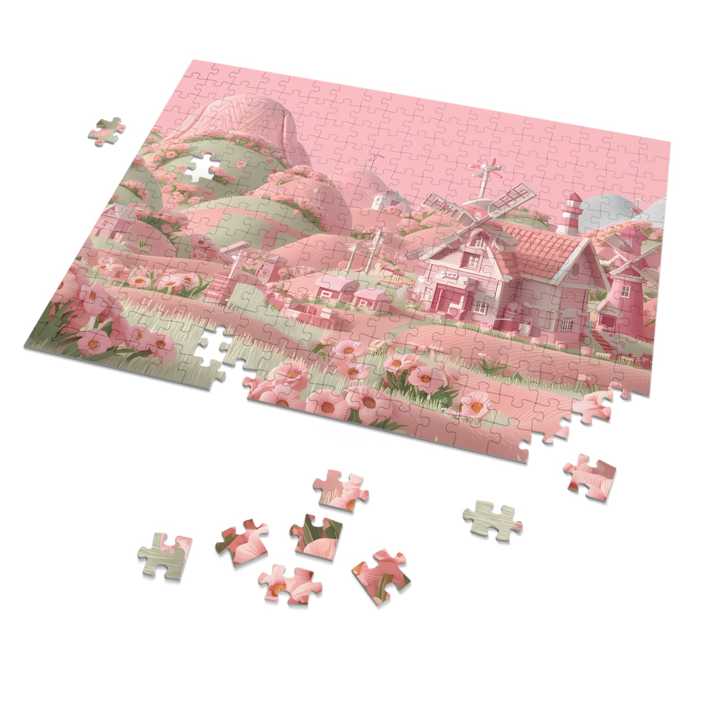 Whimsical Pastel Meadows - Jigsaw Puzzle (30, 110, 252, 500,1000-Piece)