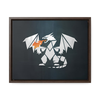 Origami Dragon Flame - Gallery Canvas Wraps, Horizontal Frame