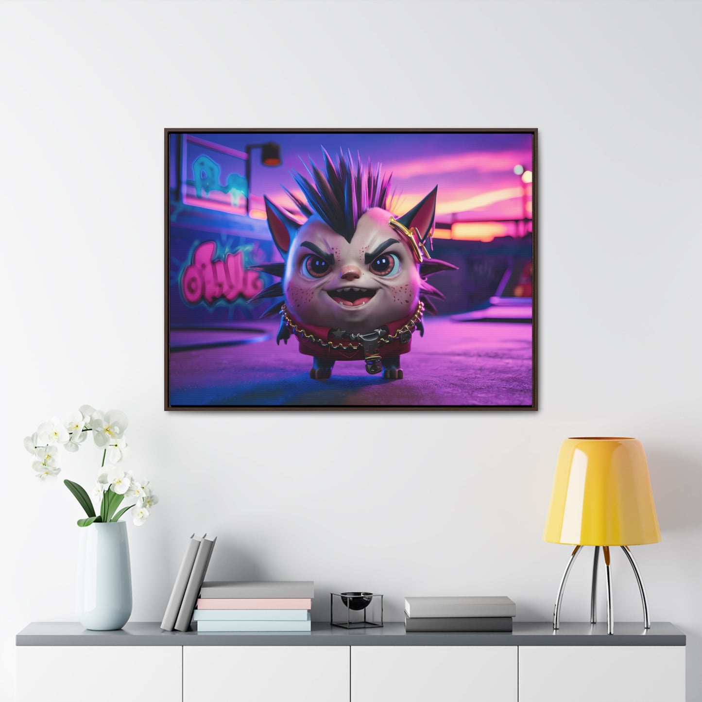 Punk Paws Unleashed - Gallery Canvas Wraps, Horizontal Frame