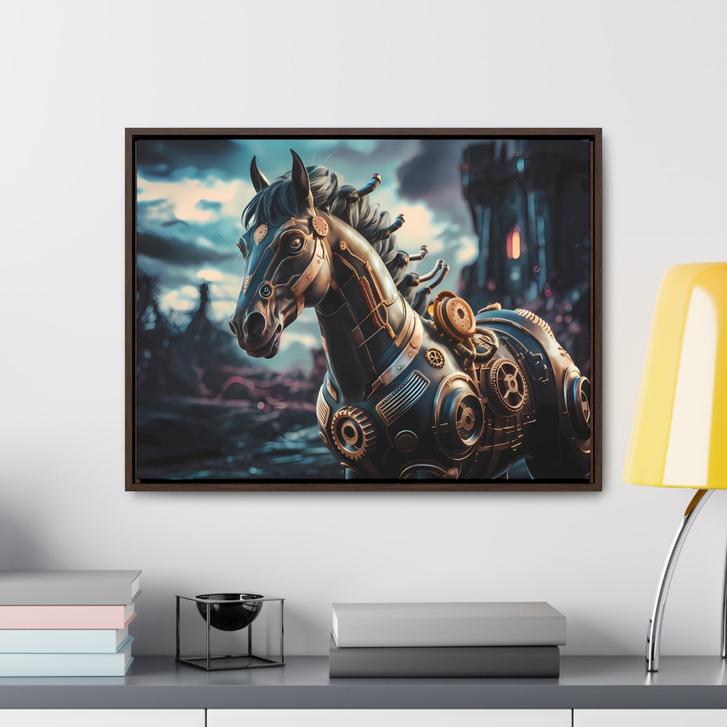 The Mechanical Steed of Dystopia - Gallery Canvas Wraps, Horizontal Frame