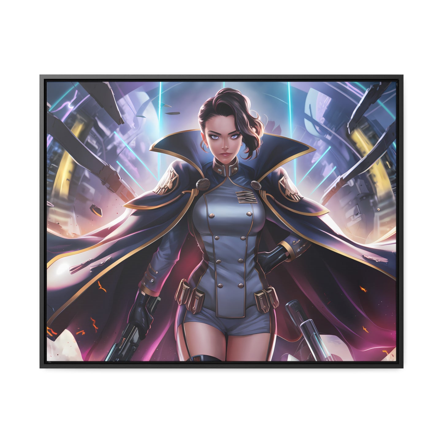 Commander of the Neon Storm - Gallery Canvas Wraps, Horizontal Frame