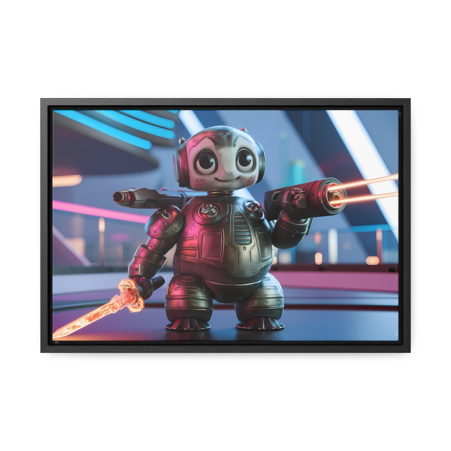 Galactic Guardian Bot - Gallery Canvas Wraps, Horizontal Frame