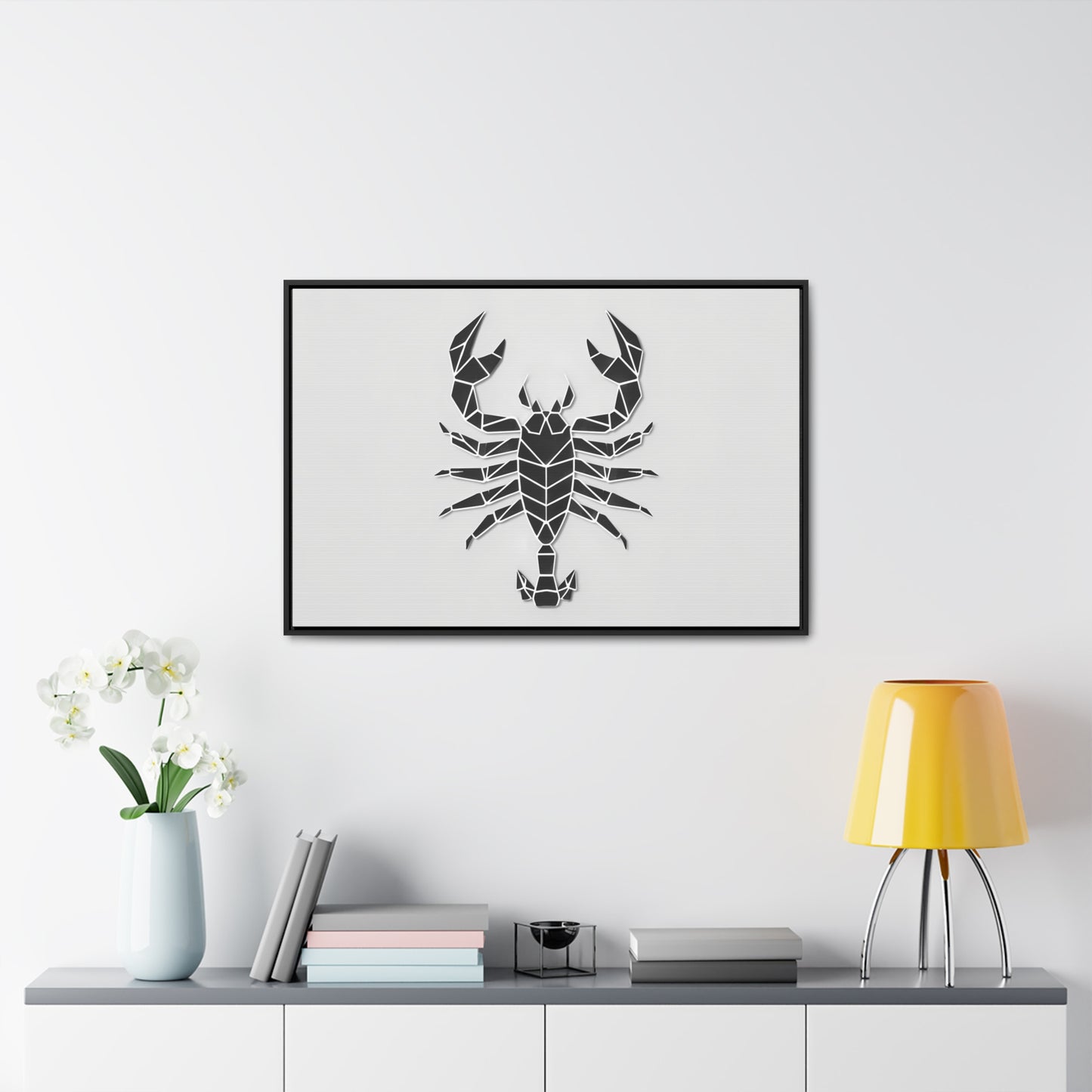 Geometric Scorpion Icon - Gallery Canvas Wraps, Horizontal Frame